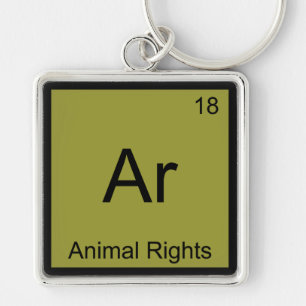 Symbol für Tierrechte Funny Chemistry Element Schlüsselanhänger