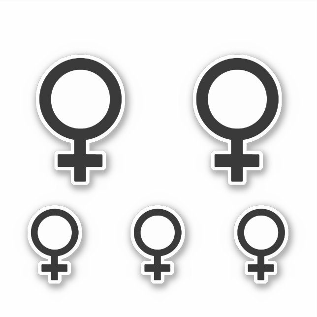 Symbol für weibliches Geschlecht Aufkleber (Vorderseite)