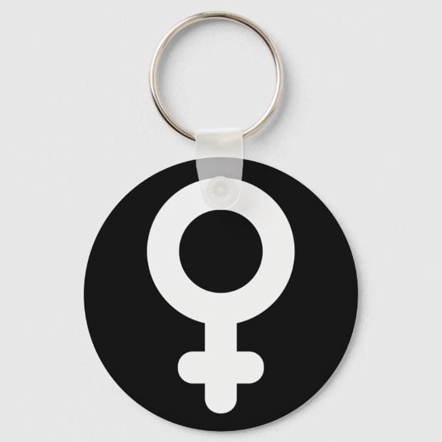 Symbol für weibliches Geschlecht Cool Einfach Mini Schlüsselanhänger (Vorderseite)