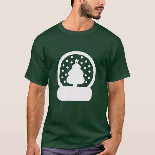 Symbol für Weihnachtsschneeglobe T-Shirt (Vorderseite)