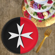 Symbol für weißes Malteserkreuz und Malta / Ritter