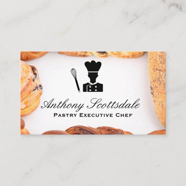 Symbol für Whisky-Koch | Pastries Visitenkarte (Vorderseite)