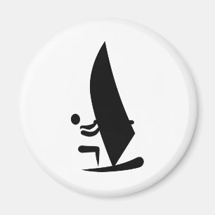 Symbol für Windsurfen Magnet
