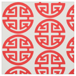 Symbol für Wohlstand in China Stoff