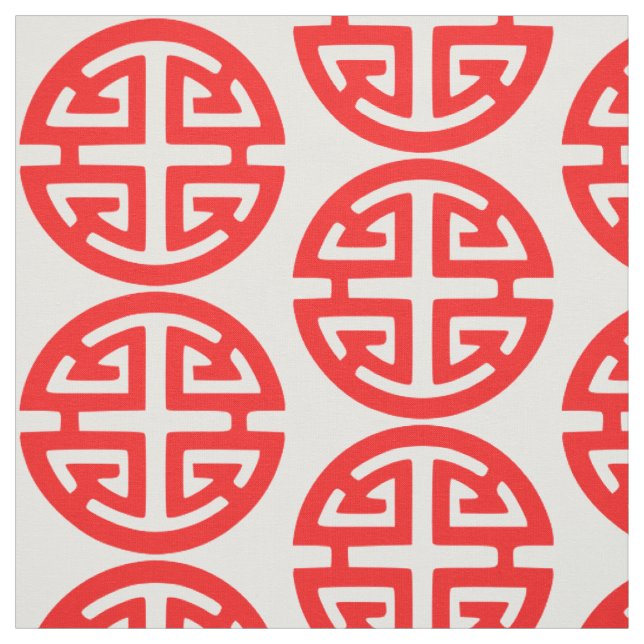 Symbol für Wohlstand in China Stoff (Muster)