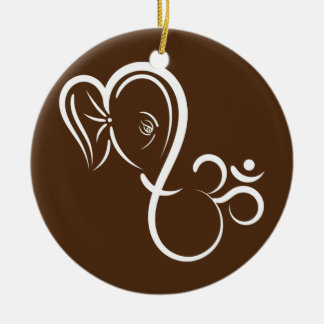 Symbol Ganesha Meditation Spiritual Calligraphy Keramik Ornament