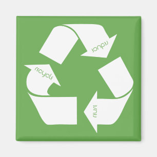 Symbol gerecycelt magnet