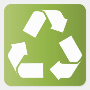 SYMBOL gerecycelt Quadratischer Aufkleber