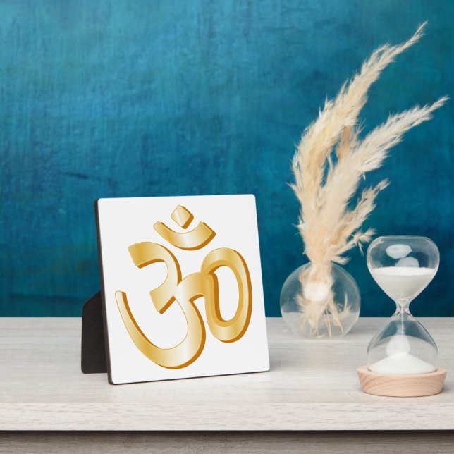 Symbol Hinduismus Fotoplatte (The "om" or "aum" is a sacred symbol of Hinduism, one of the world's oldest religions. Peace.)