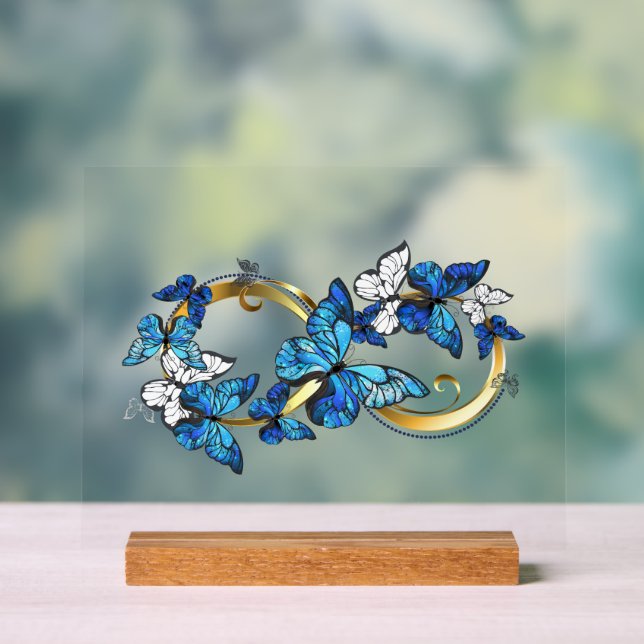 Symbol Infinity of Blue Morpho Butterflies (Neutre)
