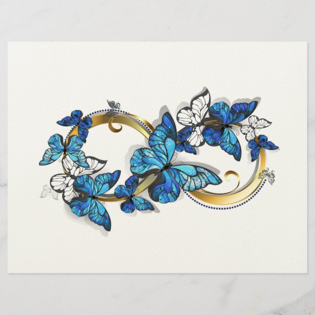 Symbol Infinity of Blue Morpho Butterflies Briefbogen (Vorderseite)