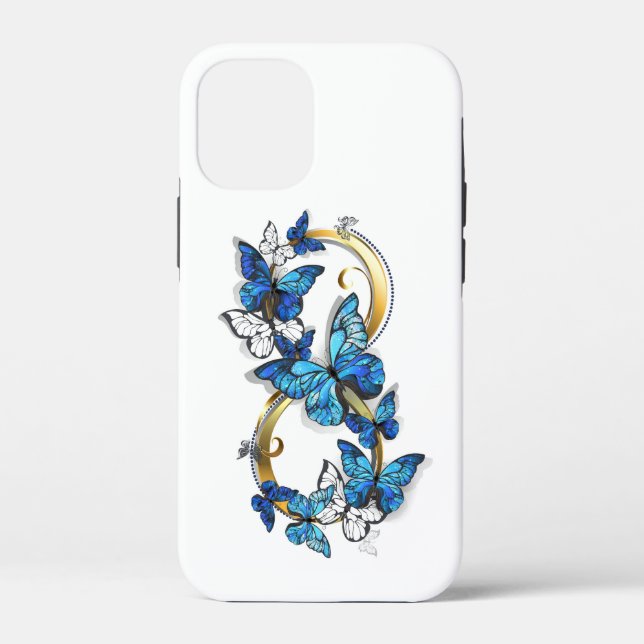 Symbol Infinity of Blue Morpho Butterflies Case-Mate iPhone Hülle (Rückseite)