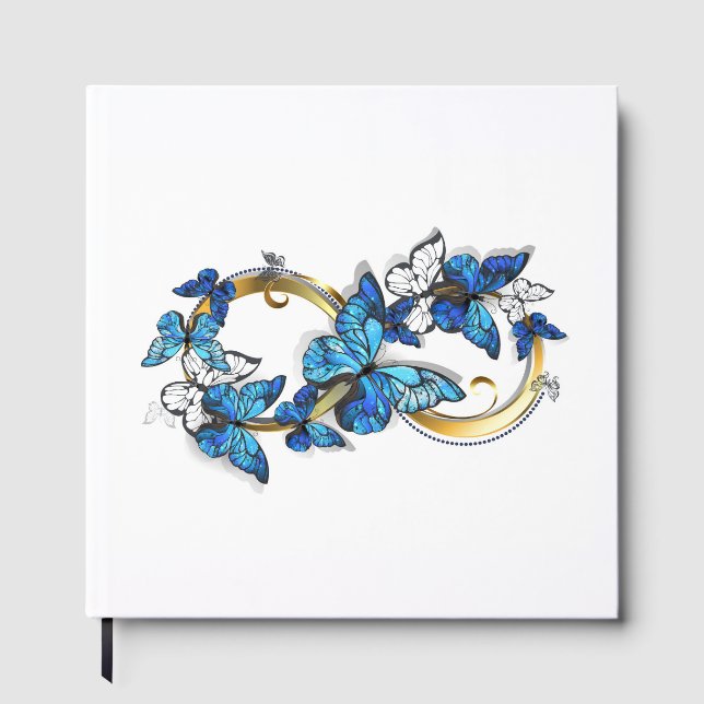 Symbol Infinity of Blue Morpho Butterflies Gästebuch (Vorderseite)