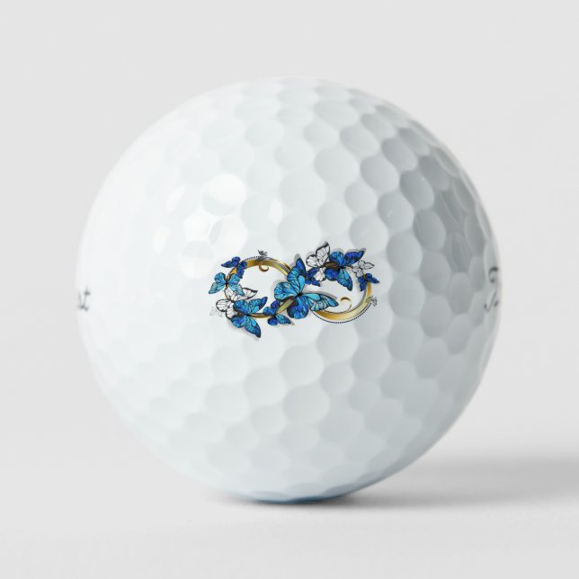 Symbol Infinity of Blue Morpho Butterflies Golfball (Vorderseite)