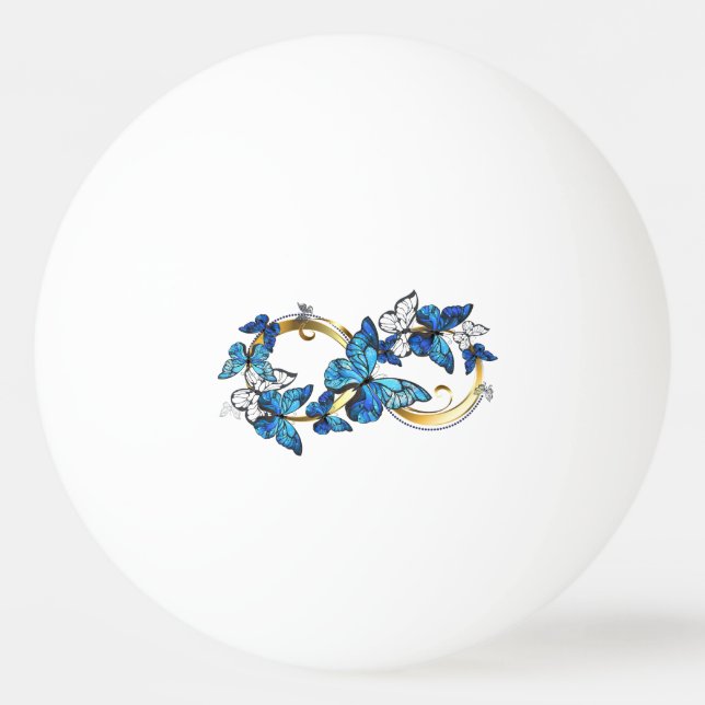 Symbol Infinity of Blue Morpho Butterflies Tischtennisball (Vorderseite)