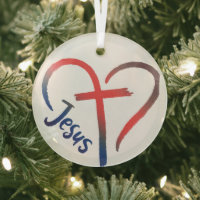 Symbol Jesus Cross und Herz Liebe