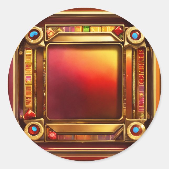 Symbol "King of Hearts Slot" Runder Aufkleber (Vorderseite)