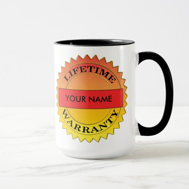 Symbol Lebensgarantie Ihr Name Coffee Tasse (Rechts)
