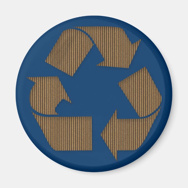 Symbol-Magnet auf der Karte Gerecycelt Magnet (Vorne)