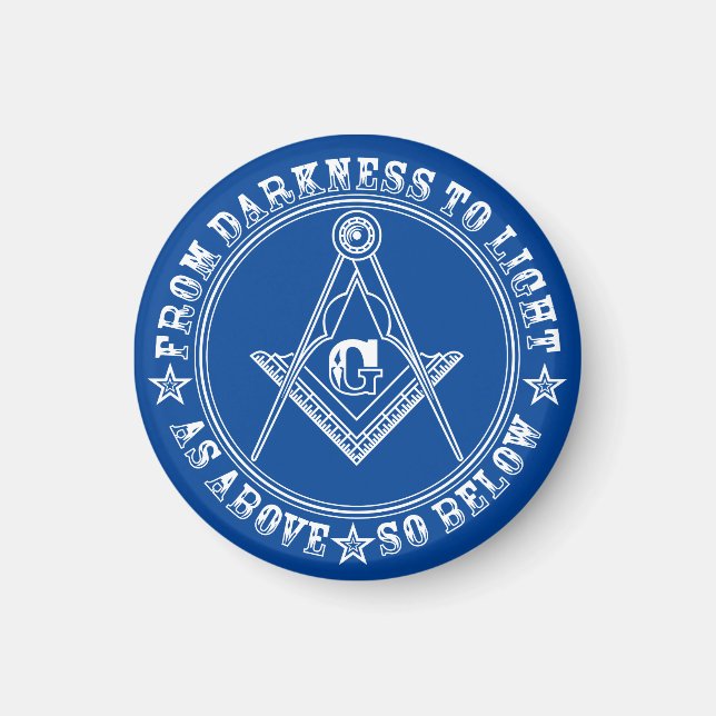Symbol-Magnet für Freimaurer Magnet (Vorne)