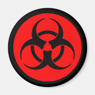 Symbol-Magnet für rote und schwarze Biogefährdun Magnet