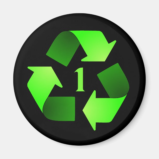 Symbol-Magnet recycelnd - grün #1 Magnet (Vorne)