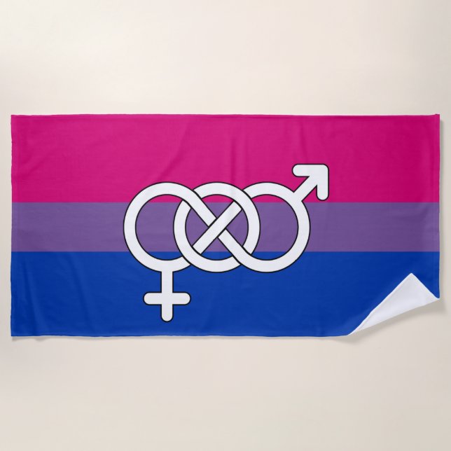 Symbol-Markierung für Bisexual Strandtuch (Vorderseite)
