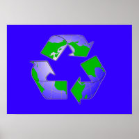 Symbol mit Earth Poster gerecycelt