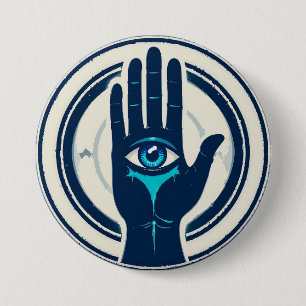 Symbol mit Hand und zentralem Auge Button