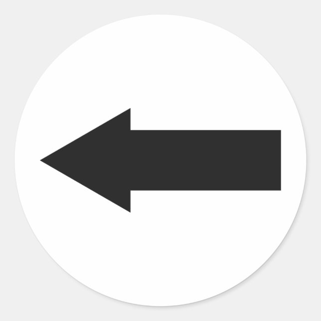 Symbol mit schwarzem Pfeil verlassen Runder Aufkleber (Vorderseite)