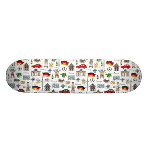 Symbol-Muster Deutschlands   Skateboard