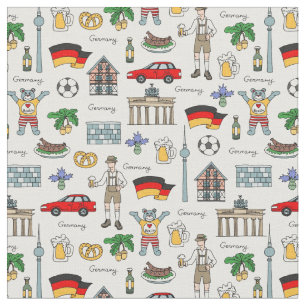Symbol-Muster Deutschlands Stoff