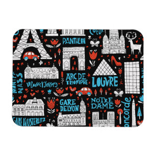 Symbol-Muster Frankreichs   Magnet