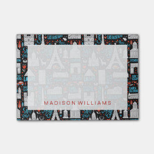 Symbol-Muster Frankreichs Post-it Klebezettel