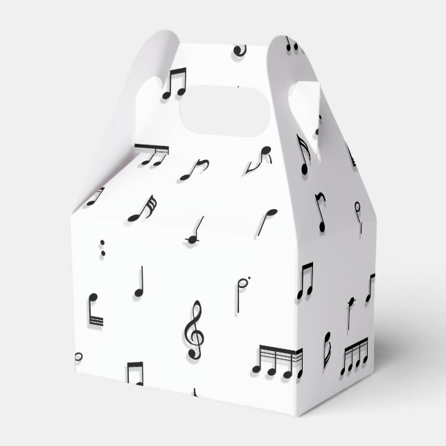 Symbol-Muster für schwarze und weiße Noten Geschenkschachtel (Vorderseite)