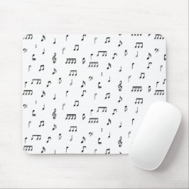 Symbol-Muster für schwarze und weiße Noten Mousepad