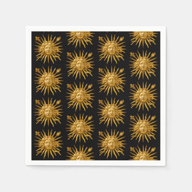Symbol of Louis XIV the Sun King Serviette (Vorderseite)