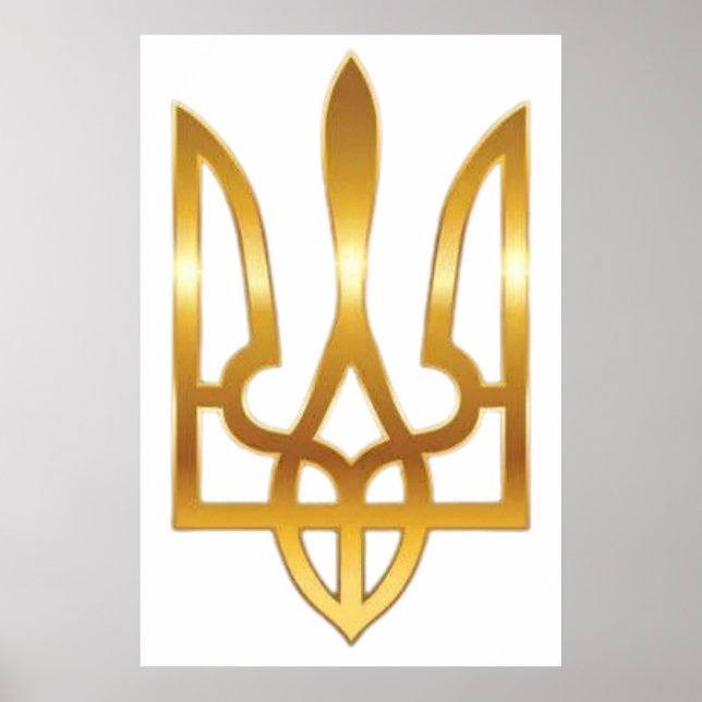 Symbol-Plakat für offizielle ukrainische Militärtr Poster (Vorne)
