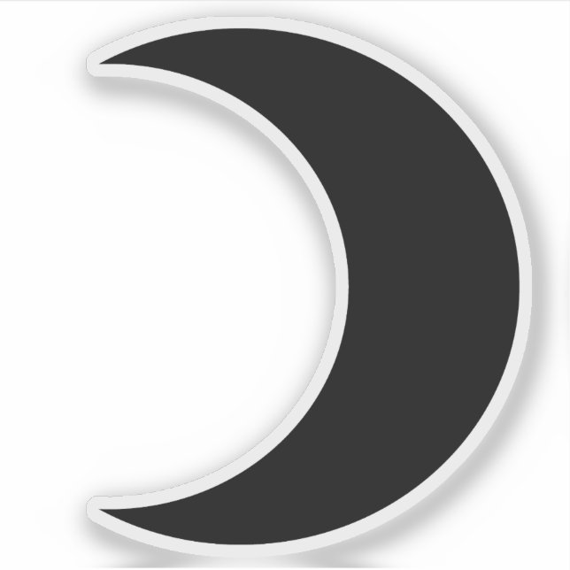 Symbol Planet Moon (schwarz) Aufkleber (Vorderseite)