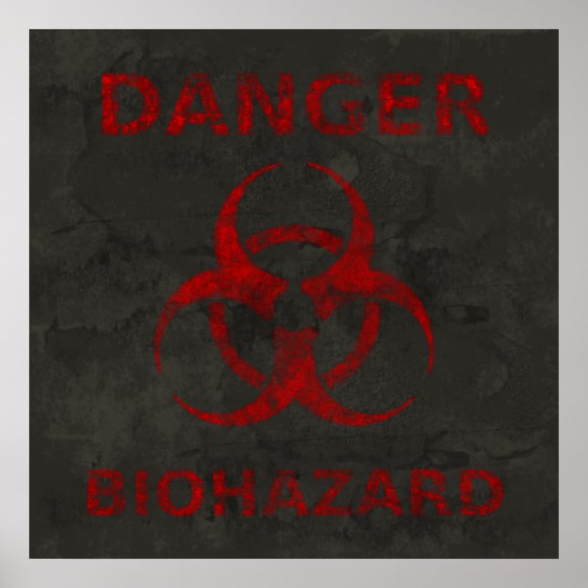 Symbol-Poster für deprimierte rote Biogefährdung Poster (Vorne)