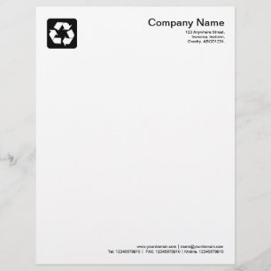 Symbol recyceln - Schwarzes Briefkopf