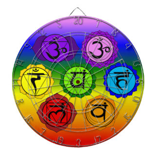 SYMBOL-REGENBOGEN-DARTSCHEIBE DES YOGA-REIKI DARTSCHEIBE