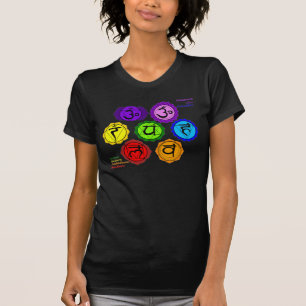 SYMBOL-SCHWARZES T-SHIRT DES YOGA-REIKI SIEBEN