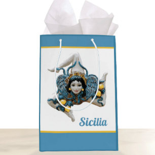 Symbol Siziliens Trinacria Medusa Sizilianisch Mittlere Geschenktüte