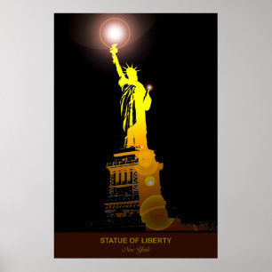 Symbol: Statue des Reiseplakats Poster
