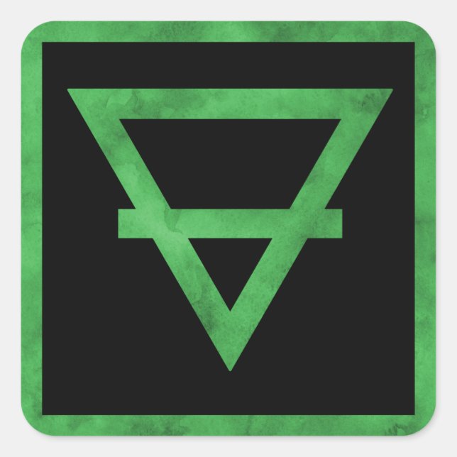Symbol-Stickers für Erdelemente Quadratischer Aufkleber (Vorderseite)