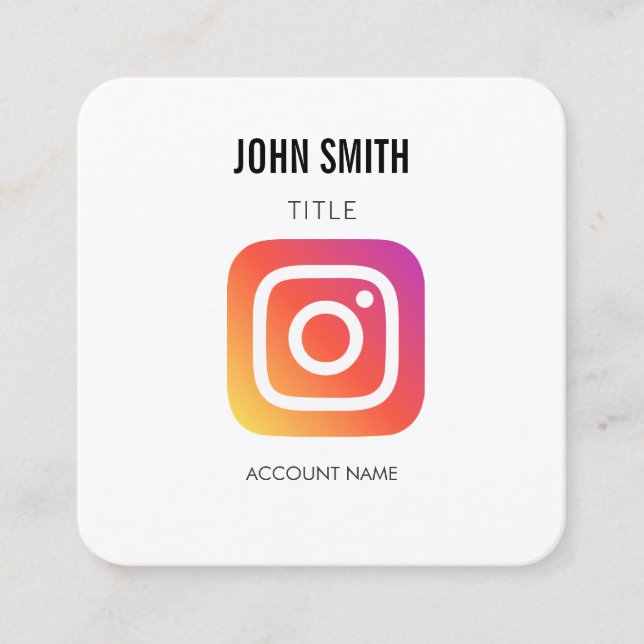 Symbol-Symbol-Logo-Editor PROFILE-Werbung Quadratische Visitenkarte (Vorderseite)