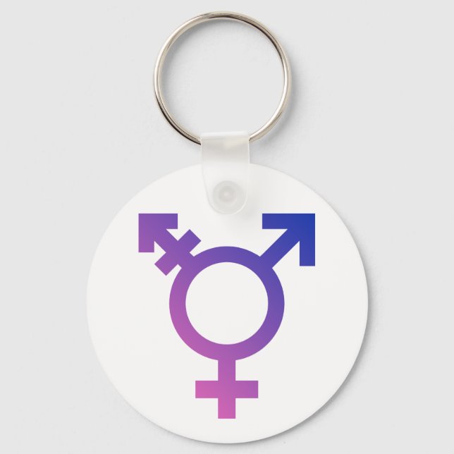 Symbol-Transgender-Logo Schlüsselanhänger (Vorderseite)