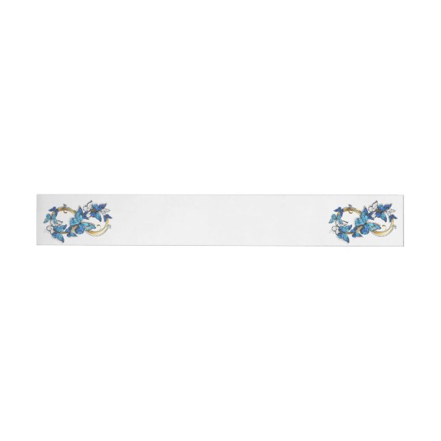 Symbol Unendlichkeit von blauen Morpho-Schmetterli (Person)