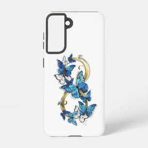 Symbol Unendlichkeit von blauen Morpho-Schmetterli Samsung Galaxy Hülle